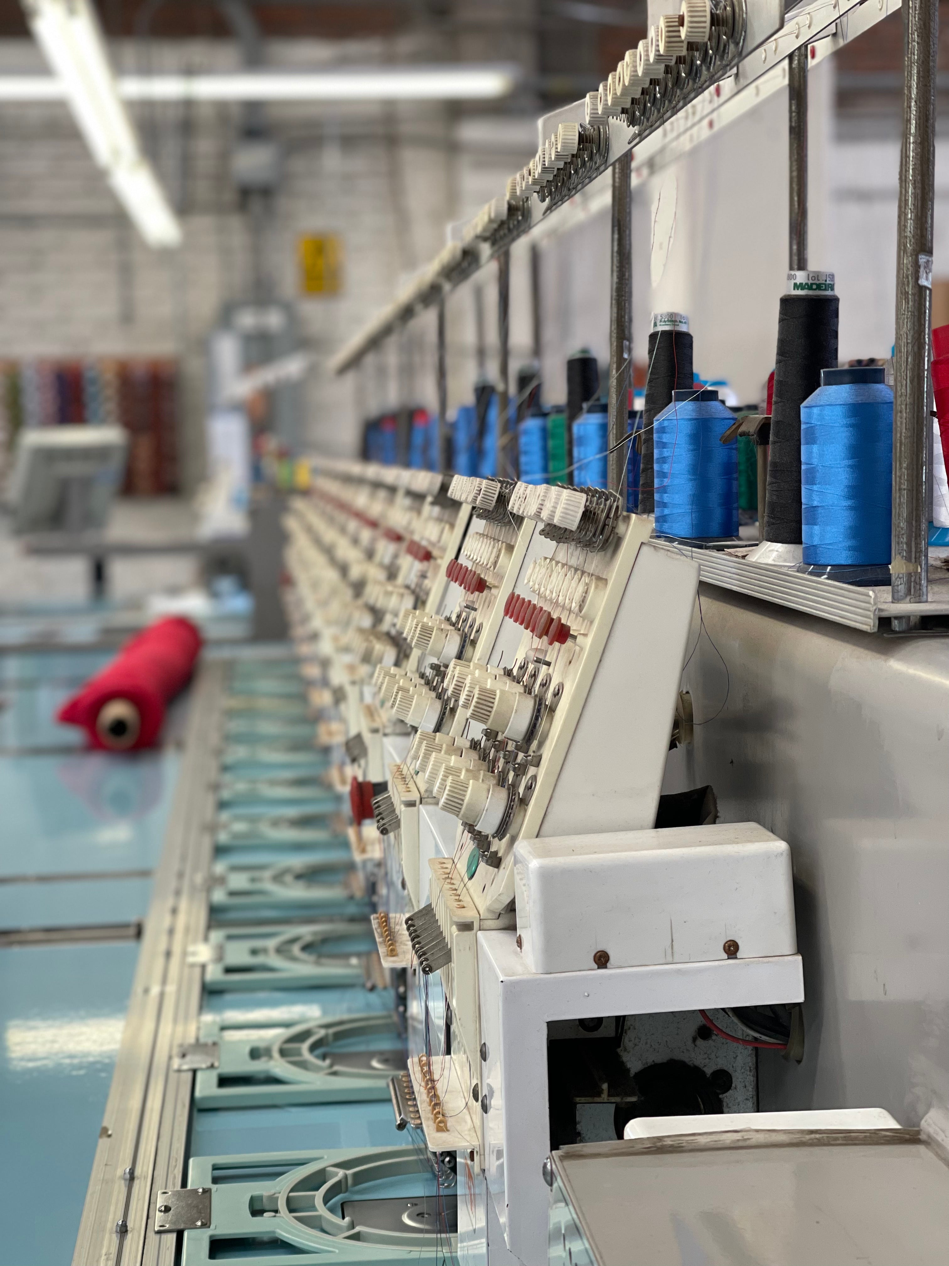 Embroidery machine for custom apparel embroidery